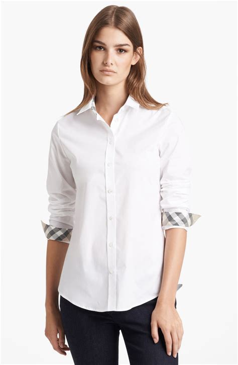 burberry print shirt womens|burberry shirt nordstrom.